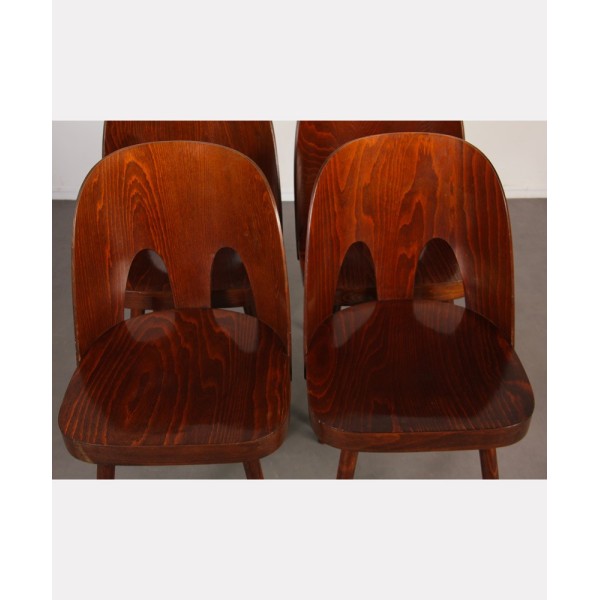 Suite de 4 chaises vintage par Oswald Haerdtl pour Ton, 1960 - Design d'Europe de l'Est