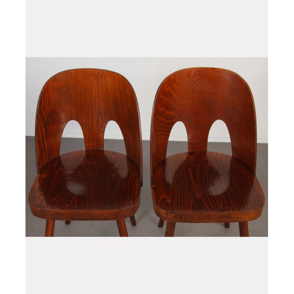 Suite de 4 chaises vintage par Oswald Haerdtl pour Ton, 1960 - Design d'Europe de l'Est