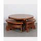 Oak table and stools from the 1960s - 