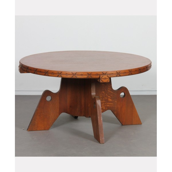 Oak table and stools from the 1960s - 