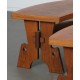 Oak table and stools from the 1960s - 