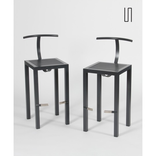 Pair of Sarapis stools by Starck for Driade, 1986