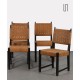 Suite of 4 vintage wooden chairs, Czech production, 1950s - Eastern Europe design