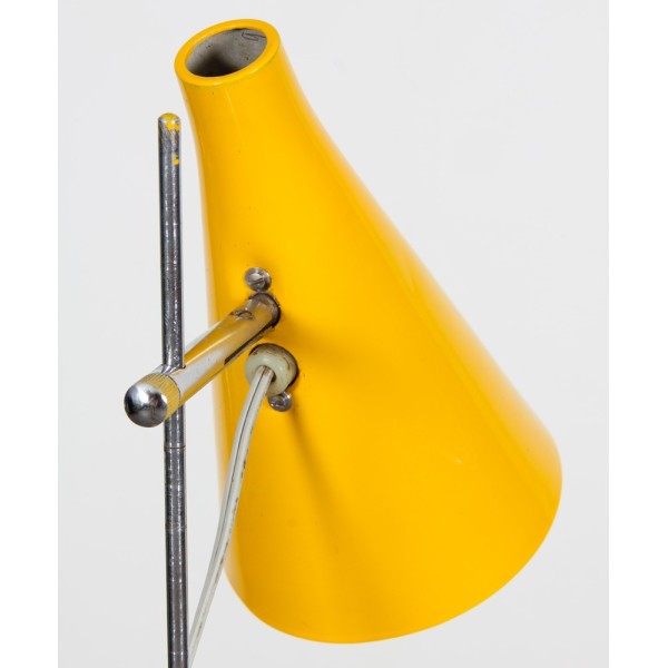 Table lamp in yellow metal by Josef Hurka for Lidokov, 1960s - Eastern Europe design