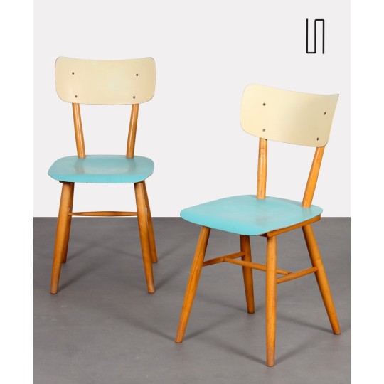 Set of 4 chairs for the Czech publisher Ton, 1960s