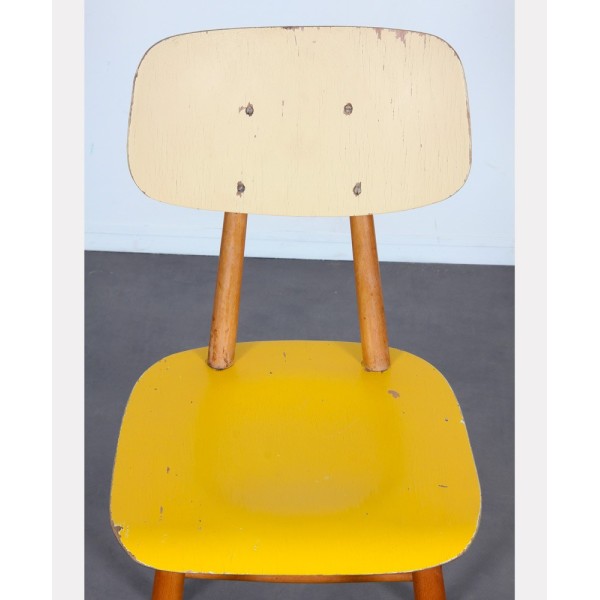 Chaise jaune pour le fabricant Ton, 1960 - Design d'Europe de l'Est