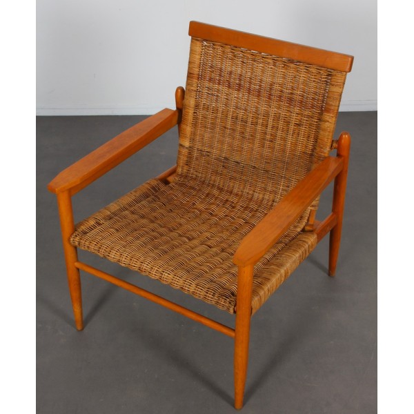 Vintage wicker chair edited by Uluv, 1960s - Eastern Europe design