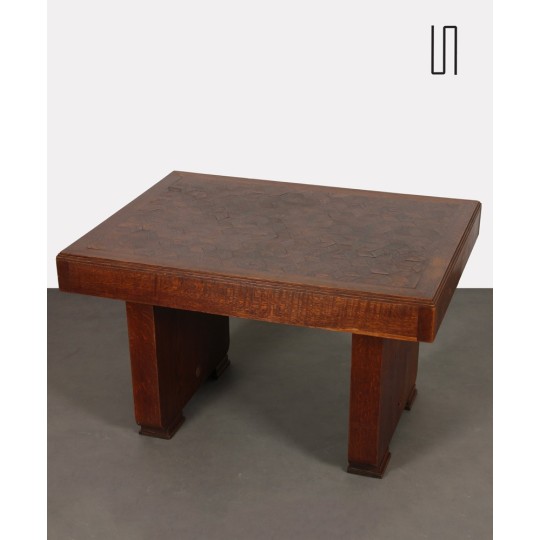 Table de repas vintage, fabrication tchèque, 1940 - Design d'Europe de l'Est