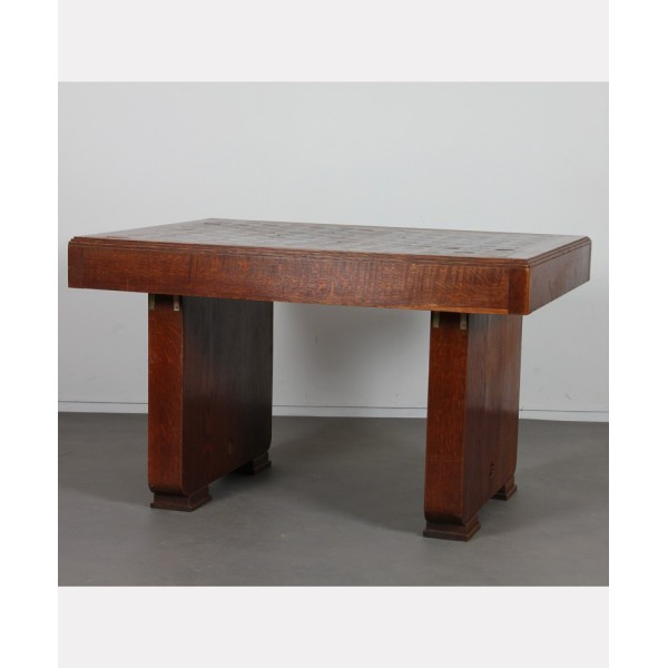 Table de repas vintage, fabrication tchèque, 1940 - Design d'Europe de l'Est