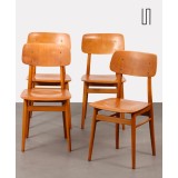 Suite de 4 chaises produites par Ton, 1960