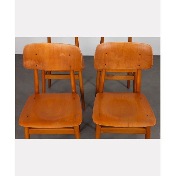 Suite of 4 chairs produced by Ton, 1960 - Eastern Europe design