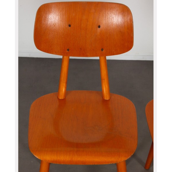 Paire de chaises en bois produite par Ton, 1960 - Design d'Europe de l'Est