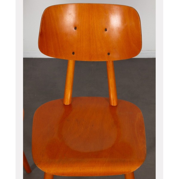 Pair of 2 wooden chairs produced by Ton, 1960s - Eastern Europe design