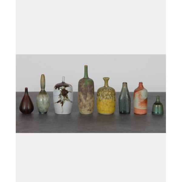 8 miniature ceramics, Thell, Palm, Andersson, Stalhane, 1960-70 - Scandinavian design