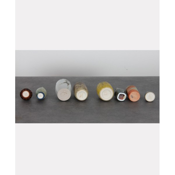 8 miniature ceramics, Thell, Palm, Andersson, Stalhane, 1960-70