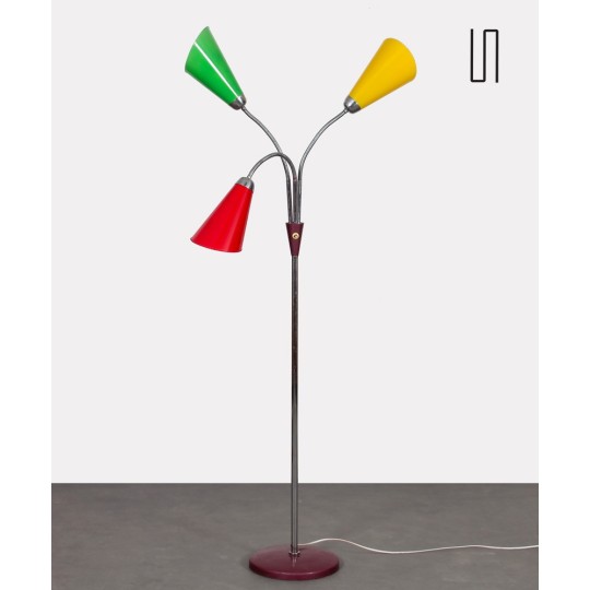 Vintage metal floor lamp by Lidokov, circa 1960 - Eastern Europe design