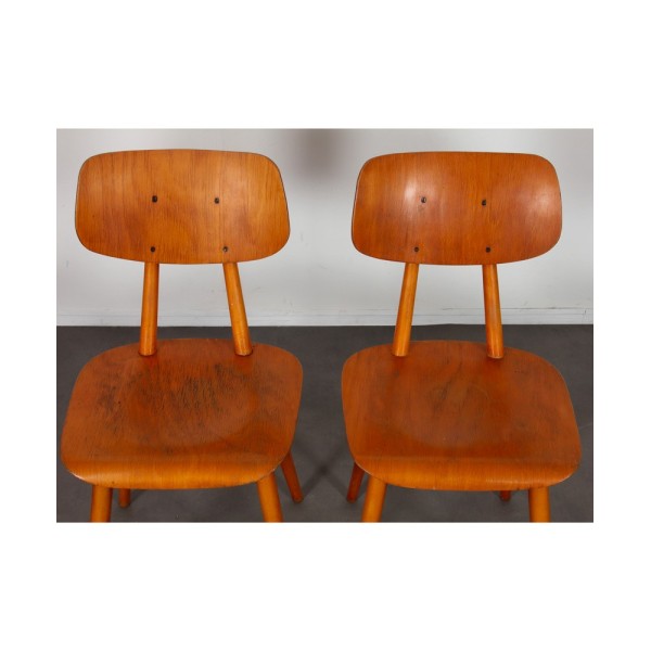 Suite of 4 chairs produced by Ton, 1960 - Eastern Europe design