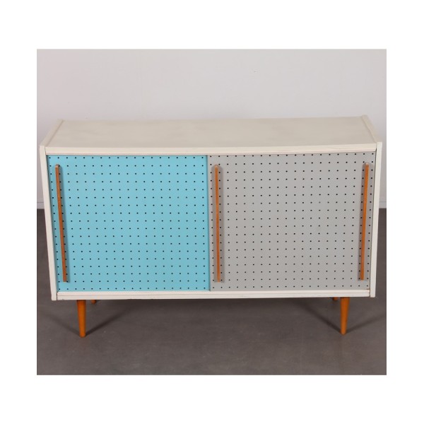 Commode bleue et blanche, éditée par Drevopodnik Brno, 1960 - Design d'Europe de l'Est