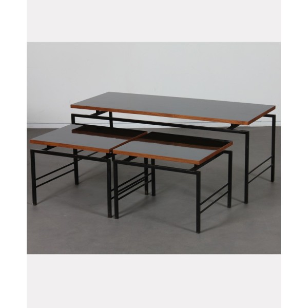 Ensemble de 3 tables vintage datant des années 1970 - 