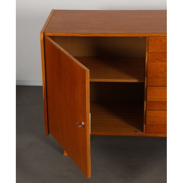 Vintage oak storage unit by Jiri Jiroutek, model U-458, 1960s - Eastern Europe design