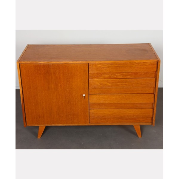 Vintage oak storage unit by Jiri Jiroutek, model U-458, 1960s - Eastern Europe design