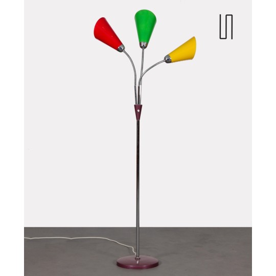 Vintage metal floor lamp by Lidokov, circa 1960