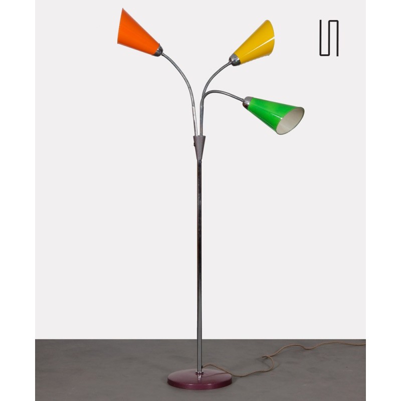Vintage metal floor lamp by Lidokov, circa 1960