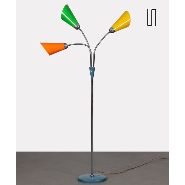 Vintage metal floor lamp by Lidokov, circa 1960 - Eastern Europe design