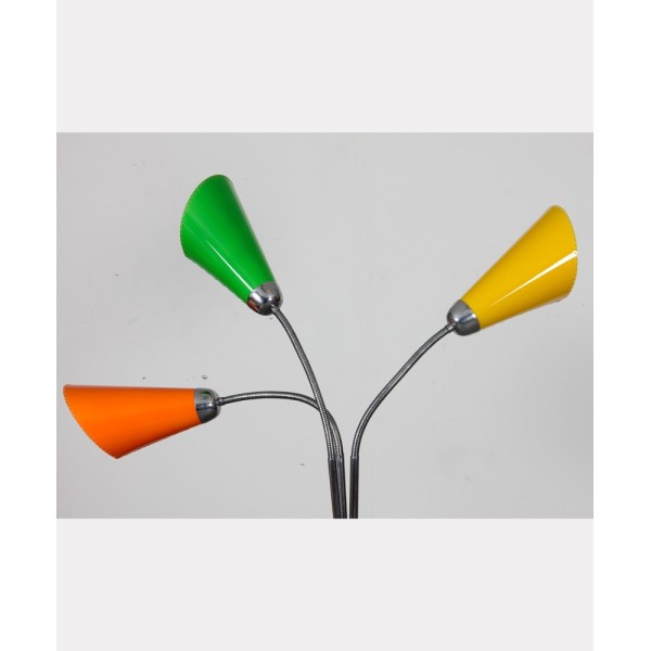 Lampadaire multicolore vintage en métal édité par Lidokov, vers 1960 - Design d'Europe de l'Est