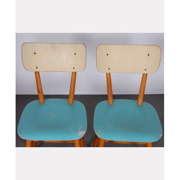 Suite de 4 chaises vintage éditées par Ton, 1960 - Design d'Europe de l'Est