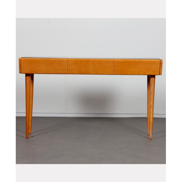 Vintage wood and opaline low console, 1960s - Eastern Europe design