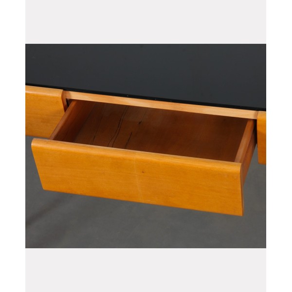 Vintage wood and opaline low console, 1960s - Eastern Europe design