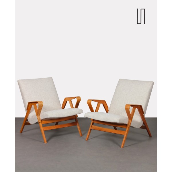 Pair of Czech armchairs for Tatra Nabytok, 1960s - Eastern Europe design