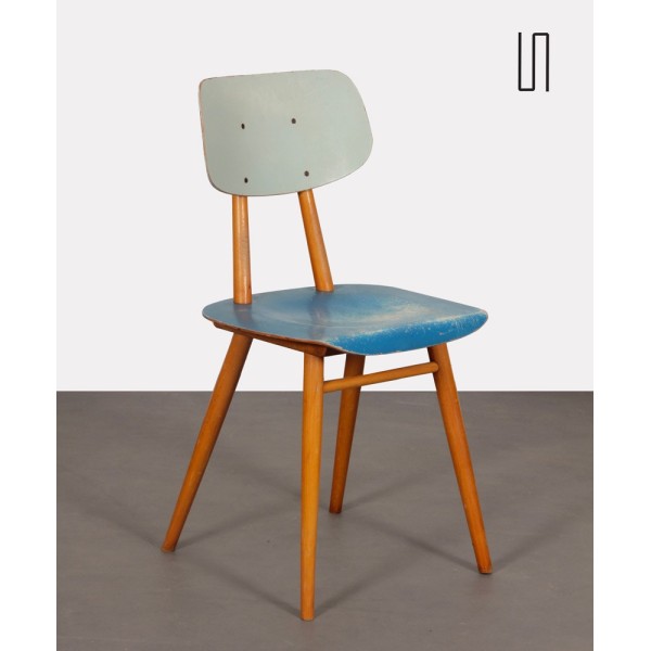 Vintage wooden chair by Ton, 1960 - Eastern Europe design