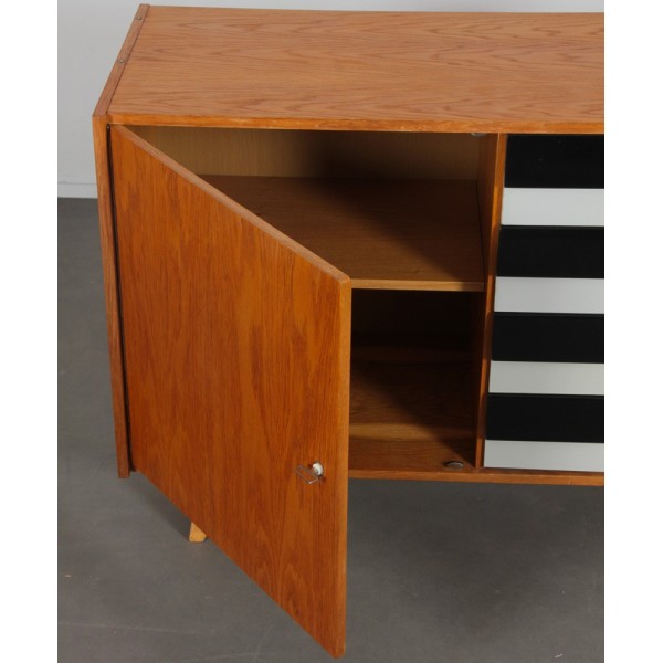 Vintage oak chest of drawers by Jiri Jiroutek, model U458, 1960s - 