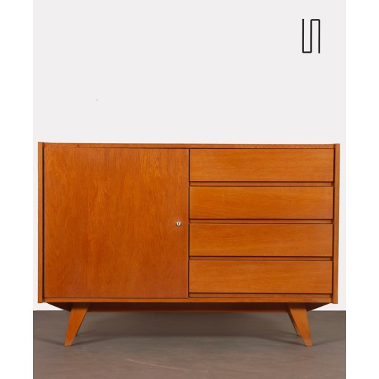 Vintage oak storage unit by Jiri Jiroutek, model U-458, 1960s - Eastern Europe design