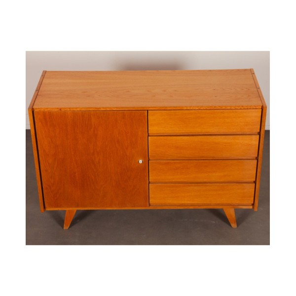 Vintage oak storage unit by Jiri Jiroutek, model U-458, 1960s - Eastern Europe design