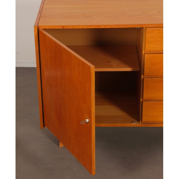 Vintage oak storage unit by Jiri Jiroutek, model U-458, 1960s - Eastern Europe design