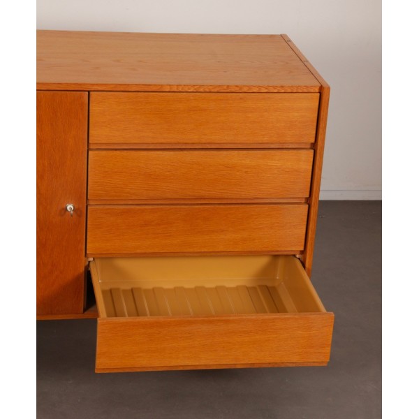 Vintage oak storage unit by Jiri Jiroutek, model U-458, 1960s - Eastern Europe design