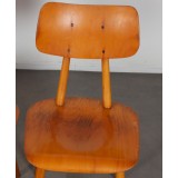 Suite of 3 chairs produced by Ton, 1960