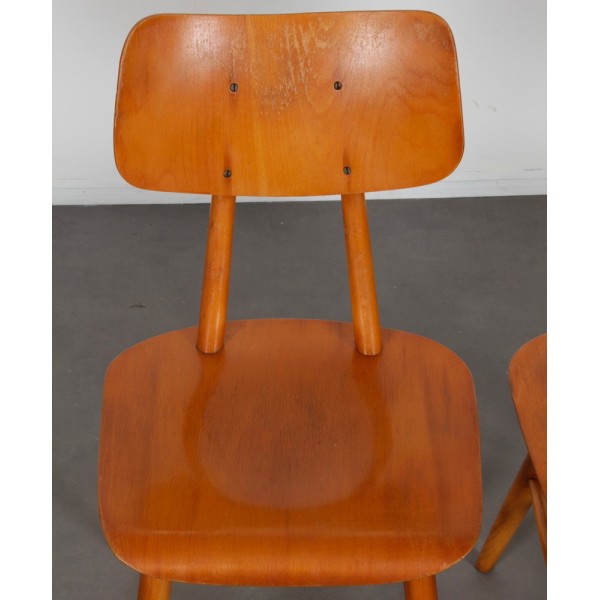 Pair of 2 wooden chairs produced by Ton, 1960s - Eastern Europe design