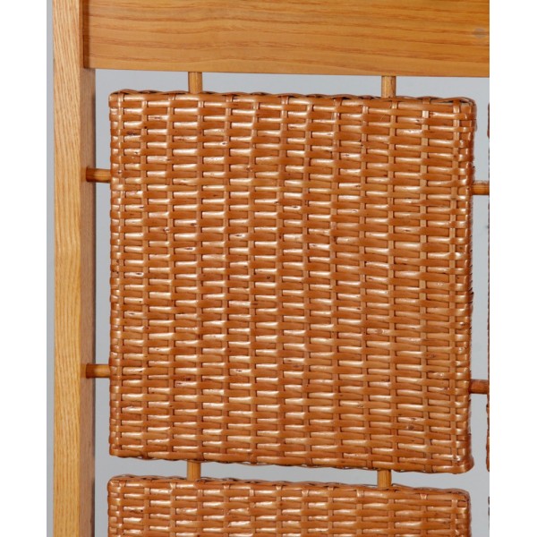 Rattan coat rack published by Uluv in the 1960s - 