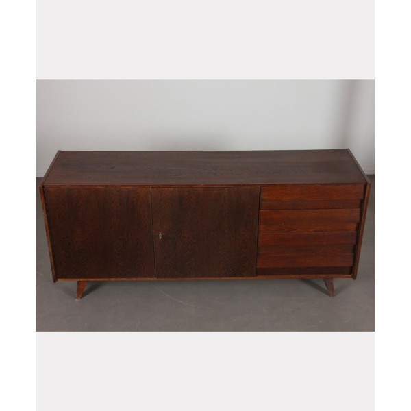 Large dark oak chest of drawers by Jiri Jiroutek, U-460, 1960s - 