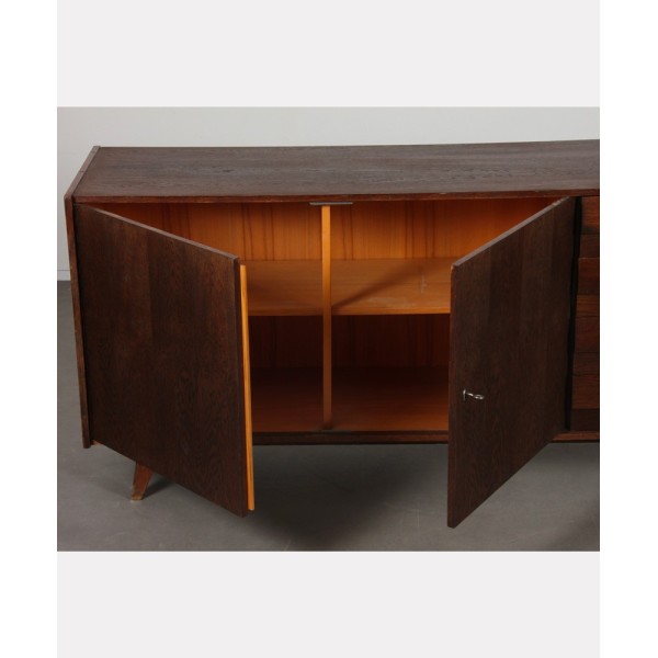 Large dark oak chest of drawers by Jiri Jiroutek, U-460, 1960s - 