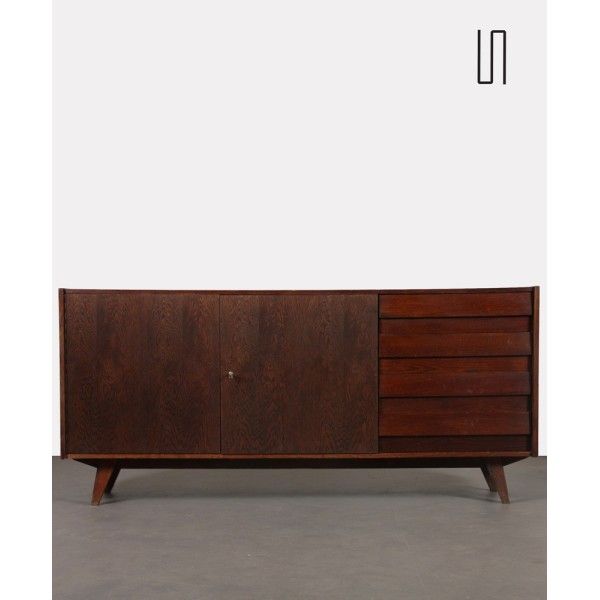 Grande commode en chêne foncé par Jiri Jiroutek, U-460, 1960 - 