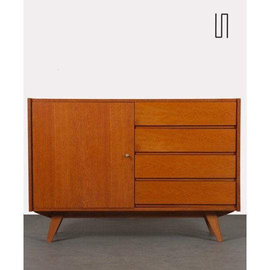 Vintage oak storage unit by Jiri Jiroutek, model U-458, 1960s - Eastern Europe design