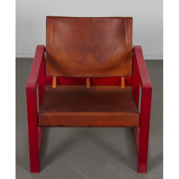 Vintage leather armchair by Mobring for Ikea, Diana model, 1970s - Scandinavian design