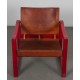 Fauteuil vintage en cuir par Mobring pour Ikea, modèle Diana, 1970 - Design Scandinave