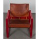 Vintage leather armchair by Mobring for Ikea, Diana model, 1970s - Scandinavian design