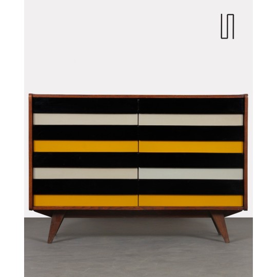 Yellow and black chest of drawers, model U-453, by Jiri Jiroutek, 1960s - Eastern Europe design